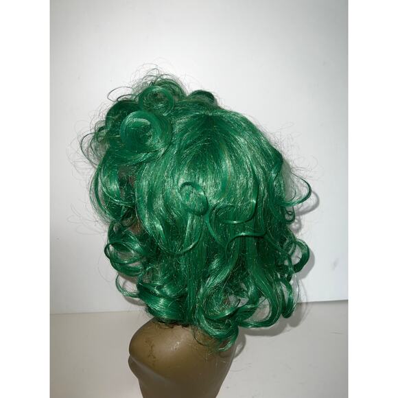 Oompa Loompa Green Curly Wig Unisex Chocolate Factory Worker Costume Halloween - Picture 4 of 13
